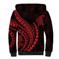 Polynesian Pride Sherpa Hoodie Turtle Hibiscus Luxury Style - Rose LT7 - Polynesian Pride