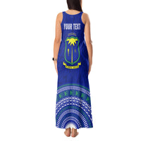 Personalised Fiji Natabua High School Tank Maxi Dress Kaviti Tapa Mix Colors Proud NHS LT7 - Polynesian Pride