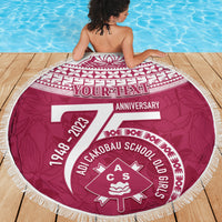 Personalised Fiji Adi Cakobau School Beach Blanket ACS Old Girls Lotus Mix Masi LT7 - Wonder Print Shop
