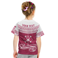 Personalised Fiji Adi Cakobau School Kid T Shirt ACS Old Girls Lotus Mix Masi LT7 - Polynesian Pride