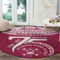 Personalised Fiji Adi Cakobau School Round Carpet ACS Old Girls Lotus Mix Masi LT7 - Polynesian Pride