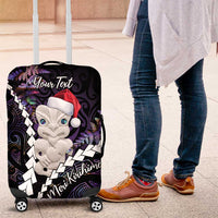 New Zealand Personalised Luggage Cover Meri Kirihimete Kowhaiwhai Mix Paua Shell - Amethys