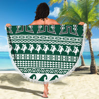 Hawaii Rainbow Warriors Christmas Beach Blanket Kakau Motifs LT7 - Polynesian Pride