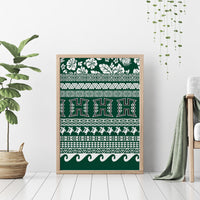 Hawaii Rainbow Warriors Christmas Canvas Wall Art Kakau Motifs LT7 - Polynesian Pride