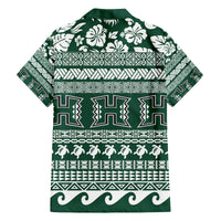 Hawaii Rainbow Warriors Christmas Family Matching Off Shoulder Long Sleeve Dress and Hawaiian Shirt Kakau Motifs LT7 - Polynesian Pride