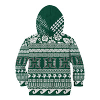 Hawaii Rainbow Warriors Christmas Kid Hoodie Kakau Motifs LT7 - Polynesian Pride