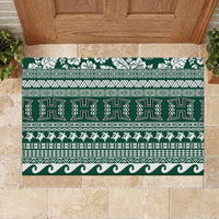 Hawaii Rainbow Warriors Christmas Rubber Doormat Kakau Motifs LT7 - Polynesian Pride