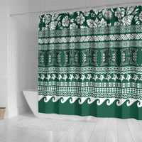 Hawaii Rainbow Warriors Christmas Shower Curtain Kakau Motifs LT7 - Polynesian Pride
