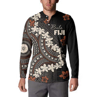 Bula Fiji Women's Day Button Sweatshirt Classic Masi Tapa