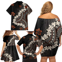 Bula Fiji Women's Day Family Matching Off Shoulder Short Dress and Hawaiian Shirt Classic Masi Tapa