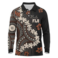 Bula Fiji Women's Day Long Sleeve Polo Shirt Classic Masi Tapa