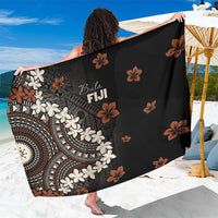 Bula Fiji Women's Day Sarong Classic Masi Tapa LT7 One Size 44 x 66 inches Brown - Polynesian Pride