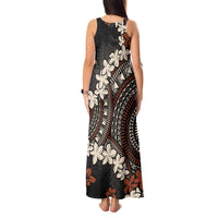 Bula Fiji Women's Day Tank Maxi Dress Classic Masi Tapa