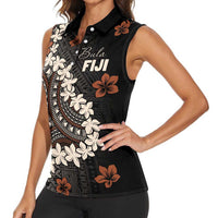 Bula Fiji Women's Day Women Sleeveless Polo Shirt Classic Masi Tapa