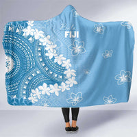 Bula Fiji Women's Day Hooded Blanket Turquoise Masi Tapa LT7