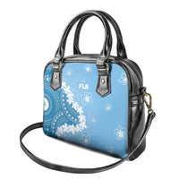 Bula Fiji Women's Day Shoulder Handbag Turquoise Masi Tapa LT7