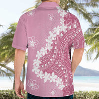 Bula Fiji Women's Day Hawaiian Shirt Pink Masi Tapa