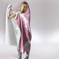 Bula Fiji Women's Day Hooded Blanket Pink Masi Tapa