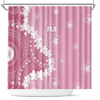 Bula Fiji Women's Day Shower Curtain Pink Masi Tapa