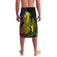 New Caledonia Kanaky Lavalava Stylized Fleche Faitiere With Kagu Bird