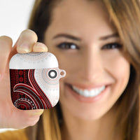 Bula Fiji Vintage Tapa AirPods Case Kaivity Masi Wave Motifs - Red