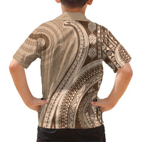 Bula Fiji Vintage Tapa Hawaiian Shirt Kaivity Masi Wave Motifs - Mocha