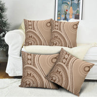 Bula Fiji Vintage Tapa Pillow Cover Kaivity Masi Wave Motifs - Mocha