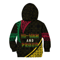 Personalised Vanuatu Kid Hoodie Melanesian Sand Drawing Mixed - Ni Van and Proud LT7 - Polynesian Pride