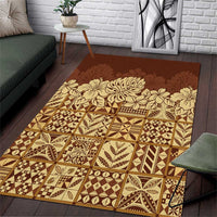Niue Hiapo Motif Area Rug Tapa Classic