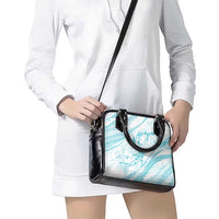 Sharks Couple Dreamy Polynesians Floral Sea Shoulder Handbag Turquoise LT7 - Polynesian Pride
