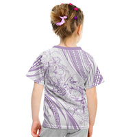 Sharks Couple Dreamy Polynesians Floral Sea Kid T Shirt Lilac LT7 - Polynesian Pride