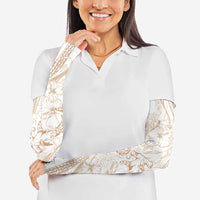 Sharks Couple Dreamy Polynesians Floral Sea Arm Sleeves Hazel - Polynesian Pride