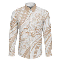 Sharks Couple Dreamy Polynesians Floral Sea Family Matching Puletasi and Hawaiian Shirt Hazel - Polynesian Pride
