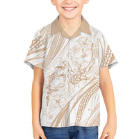 Sharks Couple Dreamy Polynesians Floral Sea Family Matching Short Sleeve Bodycon Dress and Hawaiian Shirt Hazel - Polynesian Pride