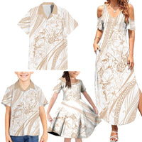 Sharks Couple Dreamy Polynesians Floral Sea Family Matching Summer Maxi Dress and Hawaiian Shirt Hazel - Polynesian Pride