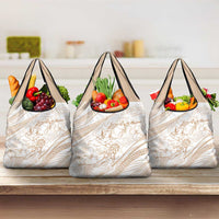 Sharks Couple Dreamy Polynesians Floral Sea Grocery Bag Hazel LT7 3-pack One Size Hazel - Polynesian Pride