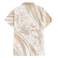 Sharks Couple Dreamy Polynesians Floral Sea Hawaiian Shirt Hazel - Polynesian Pride