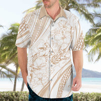 Sharks Couple Dreamy Polynesians Floral Sea Hawaiian Shirt Hazel - Polynesian Pride