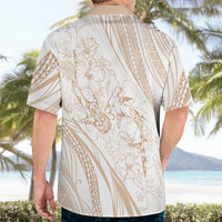 Sharks Couple Dreamy Polynesians Floral Sea Hawaiian Shirt Hazel - Polynesian Pride