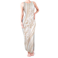 Sharks Couple Dreamy Polynesians Floral Sea Tank Maxi Dress Hazel LT7 Women Hazel - Polynesian Pride