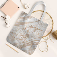 Sharks Couple Dreamy Polynesians Floral Sea Tote Bag Hazel LT7 White Strap One Size Hazel - Polynesian Pride