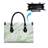 Sharks Couple Dreamy Polynesians Floral Sea Leather Bag Emerald LT7 - Polynesian Pride