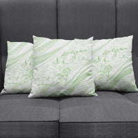 Sharks Couple Dreamy Polynesians Floral Sea Pillow Cover Emerald - Polynesian Pride