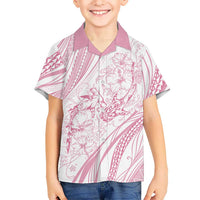 Sharks Couple Dreamy Polynesians Floral Sea Hawaiian Shirt Pink - Polynesian Pride