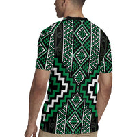 Jade Tukutuku Pattern Aotearoa Rugby Jersey Niho Taniwha and Puhoro Motifs LT7 - Polynesian Pride