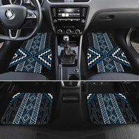 Azure Tukutuku Pattern Aotearoa Car Mats Niho Taniwha and Puhoro Motifs