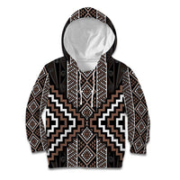 Classic Tukutuku Pattern Aotearoa Kid Hoodie Niho Taniwha and Puhoro Motifs