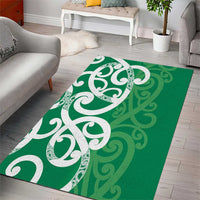 Pounamu Green Maori Area Rug Koru Kowhaiwhai LT7 - Polynesian Pride