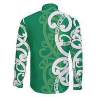 Pounamu Green Maori Family Matching Summer Maxi Dress and Hawaiian Shirt Koru Kowhaiwhai LT7 - Polynesian Pride