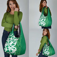 Pounamu Green Maori Grocery Bag Koru Kowhaiwhai LT7 - Polynesian Pride